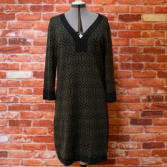Laundy by Shelli Segal long sleeve knit dress - Picture 1 of 9
